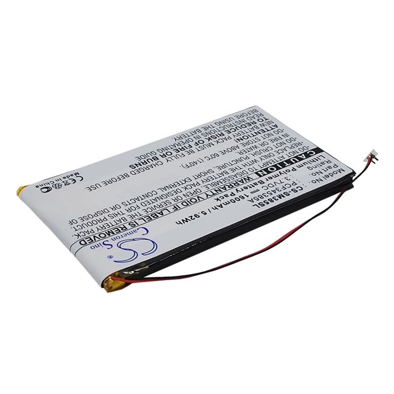 Li-Polymer Battery fits Samsung, Napster Mp3 Player, Pmpsgy910, Y910 3.7V, 1600mAh Media Player Cameron Sino Technology Limited