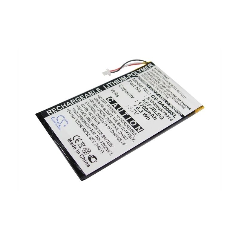 Li-polymer Battery Fits Creative, Zen Vision M, Zen Vision M Video, 3.7v, 1700mah Media Player Cameron Sino Technology Limited