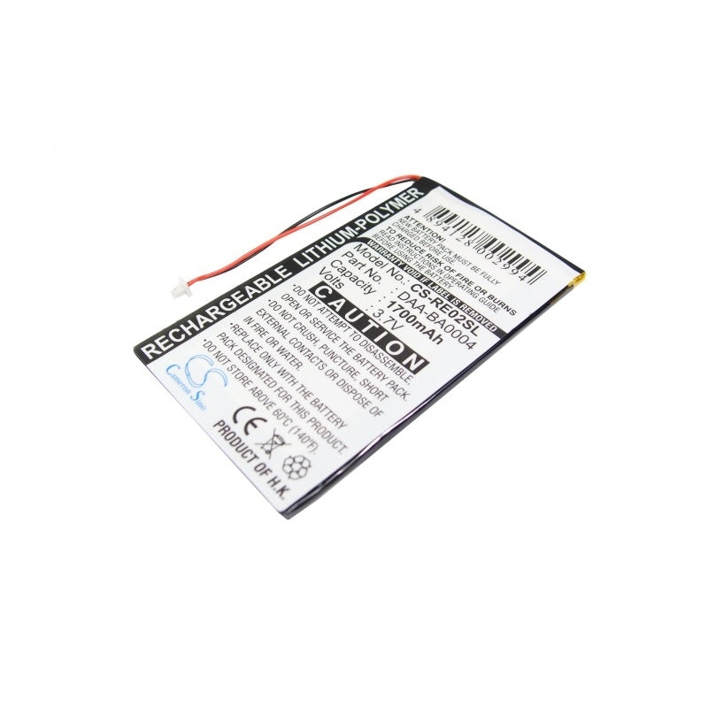 Li-polymer Battery Fits Creative, Dap-hd0014, Labs Nomad Jukebox Zentouch, Zen Touch 20gb 3.7v, 1700mah Media Player Cameron Sino Technology Limited