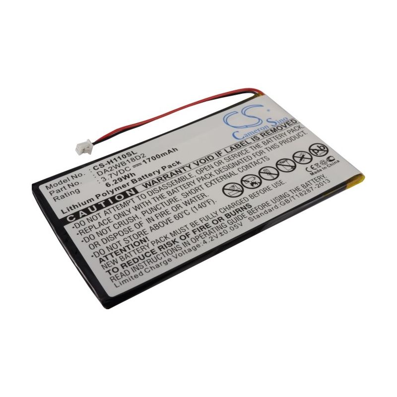 Li-Polymer Battery fits Iriver, H110, H120, H140 3.7V, 1700mAh Media Player Cameron Sino Technology Limited
