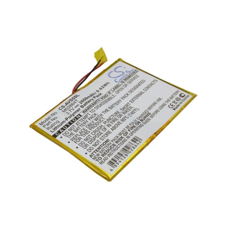 Li-Polymer Battery fits Archos, 5 60gb, Archos 3.7V, 2600mAh Media Player Cameron Sino Technology Limited
