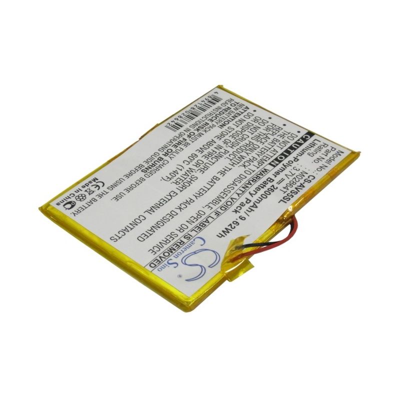 Li-Polymer Battery fits Archos, 5 60gb, Archos 3.7V, 2600mAh Media Player Cameron Sino Technology Limited