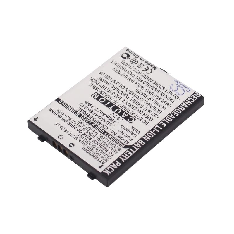 Li-ion Battery Fits Sandisk, Sansa E200, Sansa E250, Sansa E250r 3.7v, 750mah Computer Cameron Sino Technology Limited (Suspended)