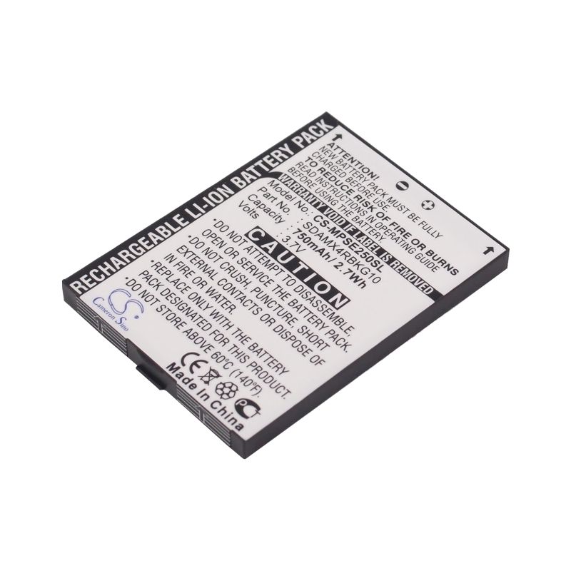 Li-ion Battery Fits Sandisk, Sansa E200, Sansa E250, Sansa E250r 3.7v, 750mah Computer Cameron Sino Technology Limited (Suspended)