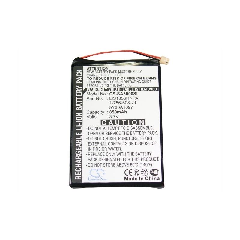 Li-ion Battery fits Sony, Nw-a3000 Series, Nw-a3000v, 3.7V, 850mAh Media Player Cameron Sino Technology Limited