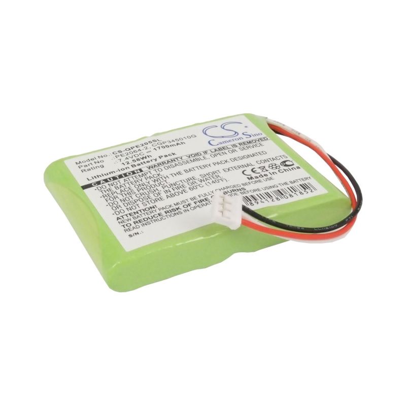 Li-ion Battery fits Q-sonic, Multimedia X-dream-player, Pe-2058, 7.4V, 1700mAh Media Player Cameron Sino Technology Limited