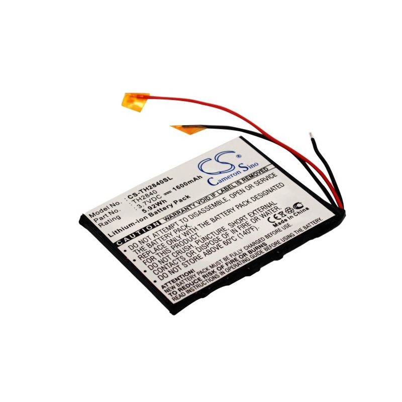 Li-ion Battery fits Thompson, Pdp2840 Mp3 Player, Thompson 3.7V, 1600mAh Media Player Cameron Sino Technology Limited