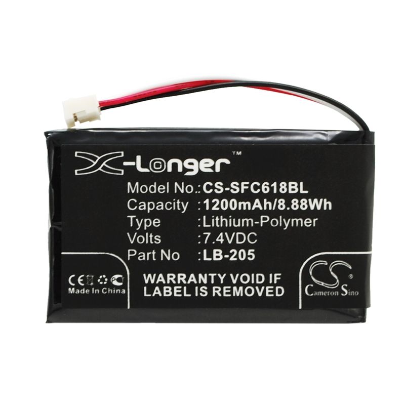 Li-polymer Battery Fits Safescan, 6185, Safescan 7.4v, 1200mah Payment Terminal Cameron Sino Technology Limited