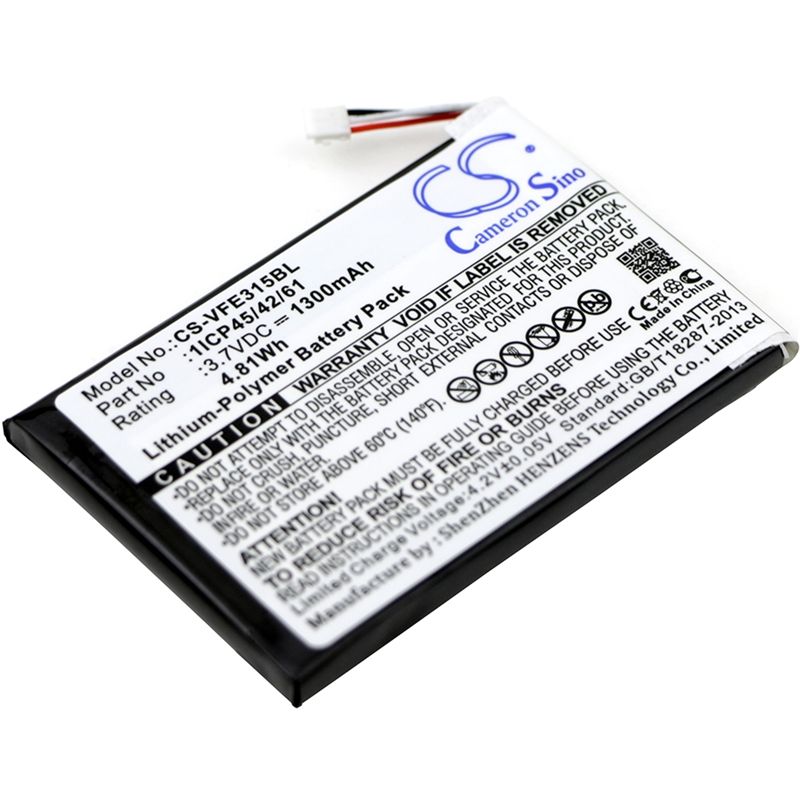 Li-Polymer Battery fits Verifone, E315, E315m, E335 3.7V, 1300mAh Payment Terminal Cameron Sino Technology Limited