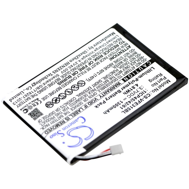 Li-Polymer Battery fits Verifone, E315, E315m, E335 3.7V, 1300mAh Payment Terminal Cameron Sino Technology Limited