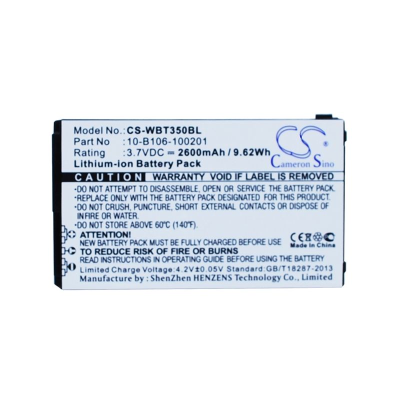 Li-ion Battery fits Widefly, Bt350, Bt-350, Dt350 3.7V, 2600mAh Business Cameron Sino Technology Limited (Suspended)