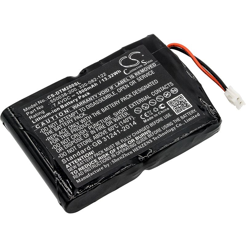 Li-ion Battery Fits O'neil, Mf2te, O'neil 7.4v, 1800mah Portable Printer Cameron Sino Technology Limited