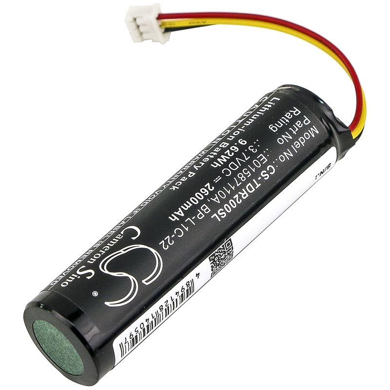 Li-ion Battery fits Tascam, Mp-gt1, Tascam 3.7V, 2600mAh Media Player Cameron Sino Technology Limited
