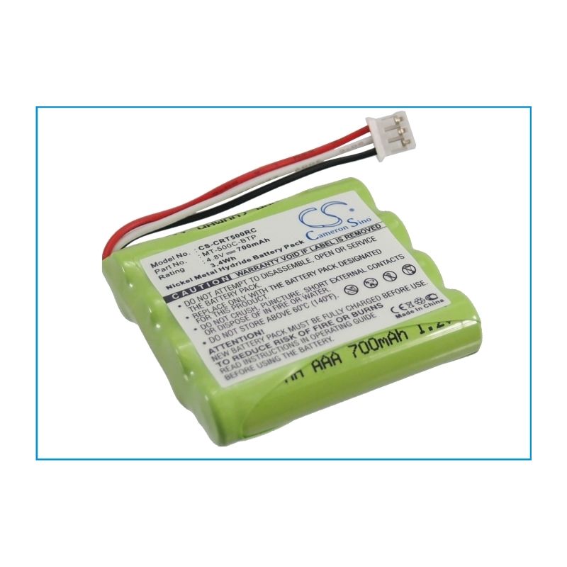 Ni-MH Battery fits Crestron, Mt-500c, Mt-500c-rf, Tsu6010 4.8V, 700mAh Remote Control Cameron Sino Technology Limited