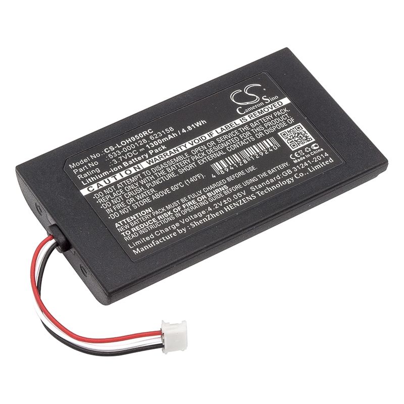 Li-polymer Battery Fits Logitech, 915-000257, 915-000260, Elite 3.7v, 1300mah Remote Control Cameron Sino Technology Limited