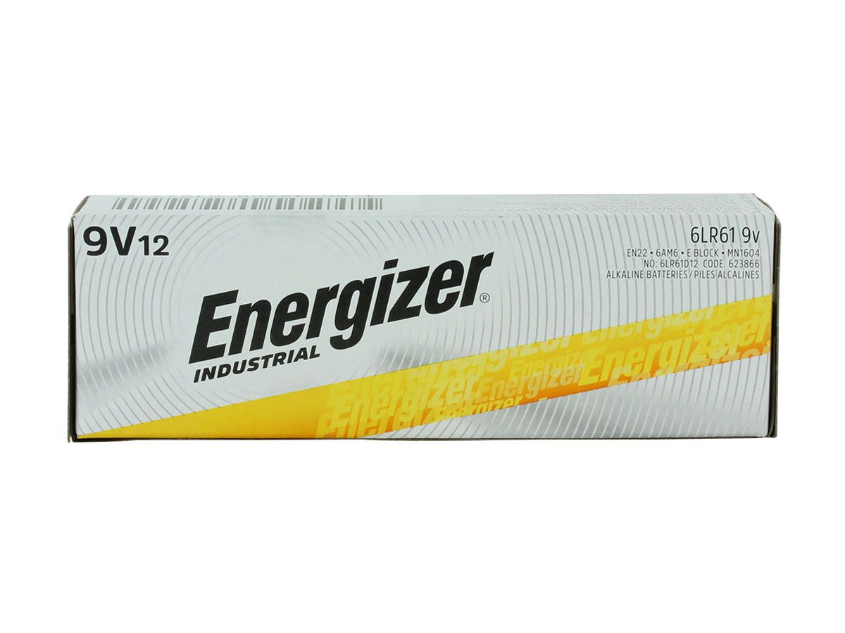 9V Size EN22 Energizer Industrial Alkaline Energizer & Duracell Energizer
