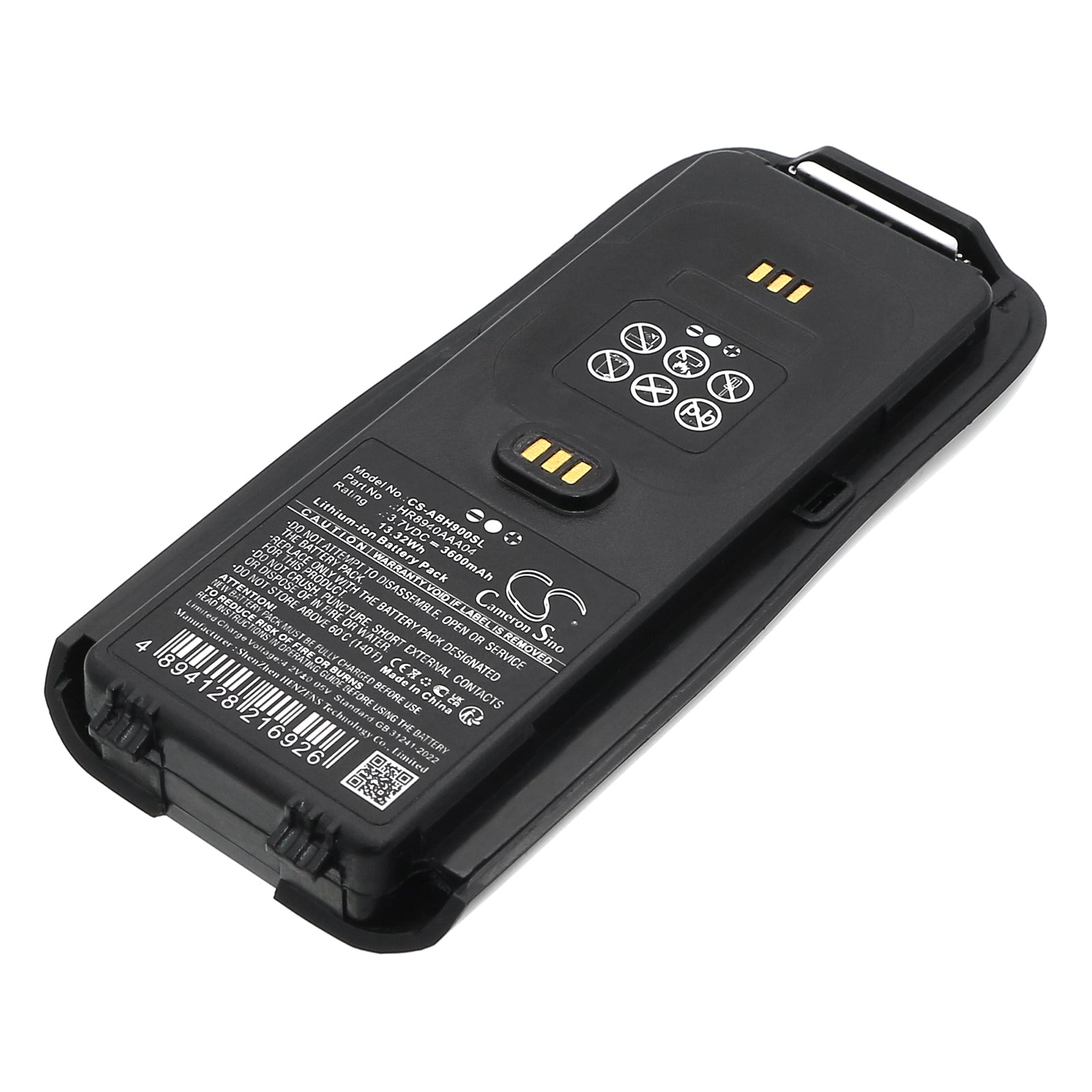 3.7V, Li-ion, 3600mAh, Battery fits Airbus TPH900, 13.32Wh Two-Way Radio Cameron Sino Technology Limited