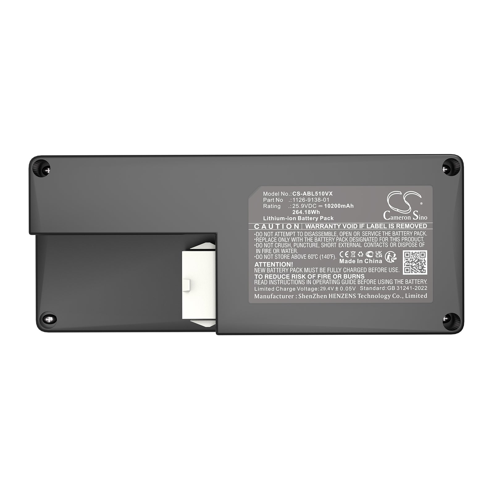 25.9V, Li-ion, 10200mAh, Battery fits Ambrogio 4.0 Basic 4WD Premium, 4.0 Elite 4WD Premium, 264.18Wh Lawn Mowers Cameron Sino Technology Limited