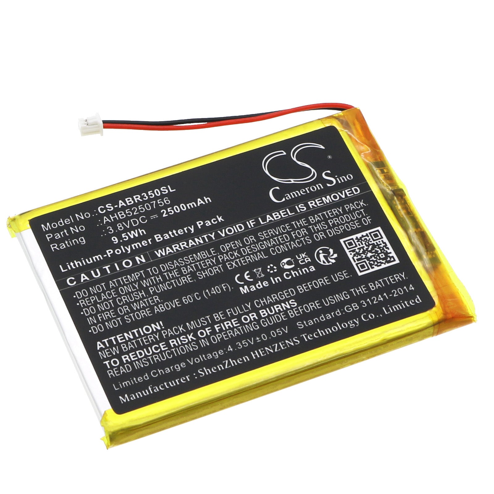 Li-Polymer, Game Console Battery fits Anbernic Rg 350m, Rg 350m Retro, 3.8V, 2500mAh Game Console Cameron Sino Technology Limited
