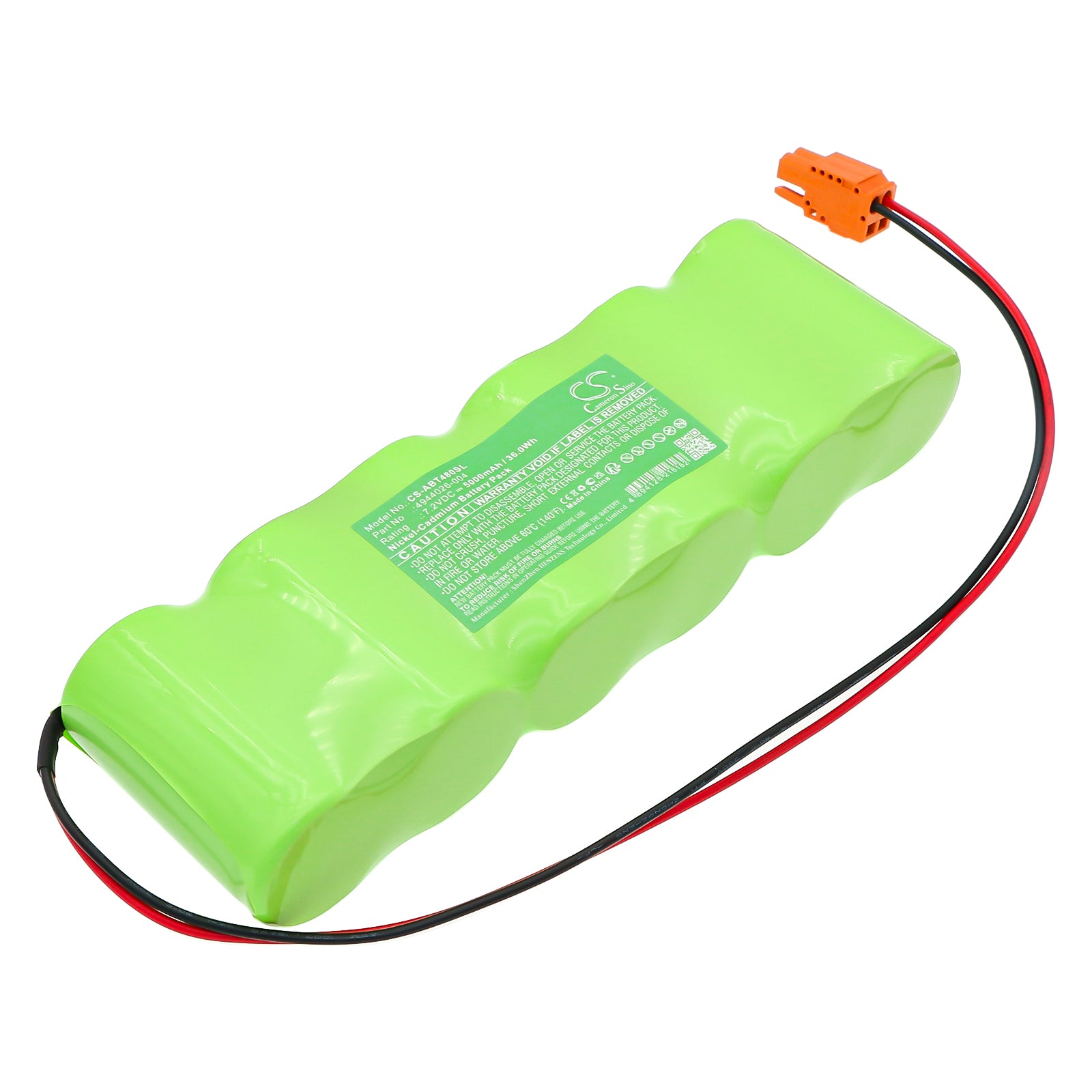 7.2V, Ni-CD, 5000mAh, Battery fits ABB 001-4944026-4/S, 3HAB9307-1, 36Wh PLC Cameron Sino Technology Limited