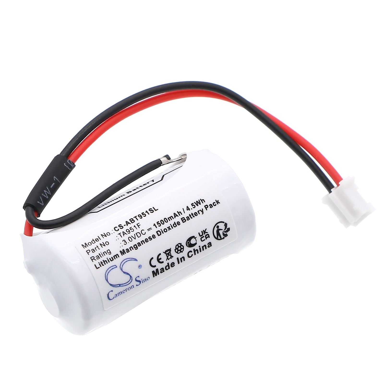 3V, Li-MnO2, 1500mAh, Battery fits ABB 3BDH001030R0001, TA951F, 4.5Wh PLC Cameron Sino Technology Limited