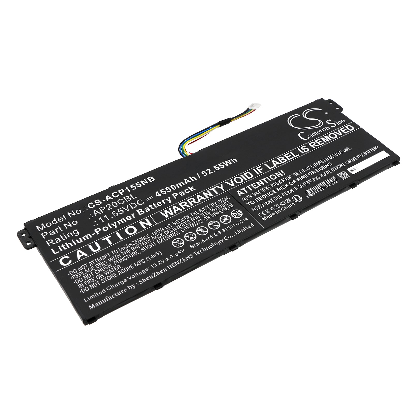 Li-Polymer, Notebook, Laptop Battery fits Acer Aspie Vero Av15-51-31uk, Aspire 5 A515-45g-r00a, 11.55V, 4550mAh Notebook, Laptop Cameron Sino Technology Limited