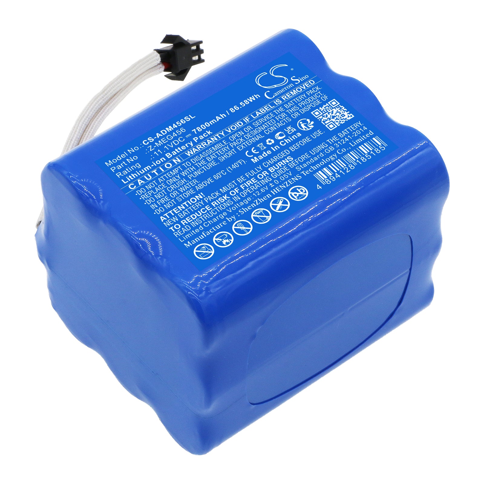 Li-ion, Lighting & Studio Battery fits American Dj Mega Qplus Go, 11.1V, 7800mAh Lighting & Studio Cameron Sino Technology Limited