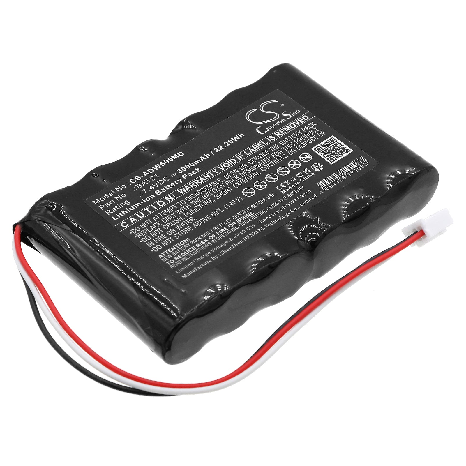 Li-ion, Medical Battery fits Ade Esw50-15, Stan07, 7.4V, 3000mAh Medical Cameron Sino Technology Limited