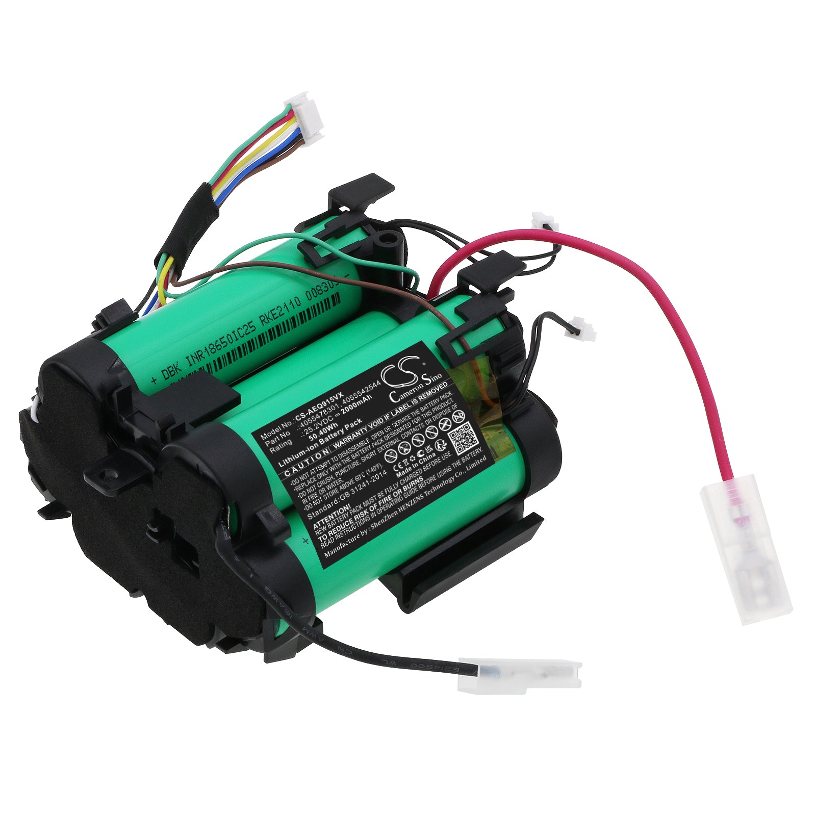 Li-ion, Vacuum Battery fits Aeg Aeg Qx 9 1 50 Ib, Pq91-50mb, 25.2V, 2000mAh Vacuum Cameron Sino Technology Limited