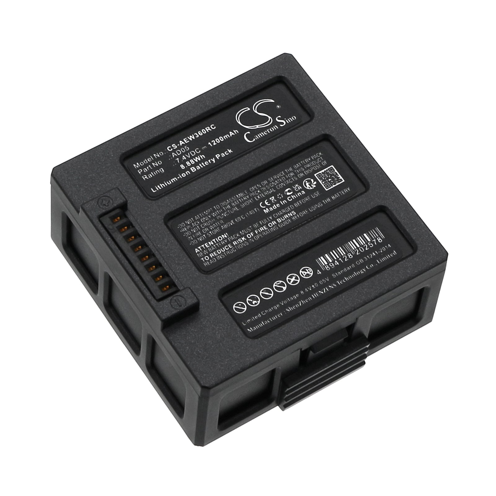 Li-ion, Drones Battery fits Aee Sparrow 360, 7.4V, 1200mAh Drones Cameron Sino Technology Limited