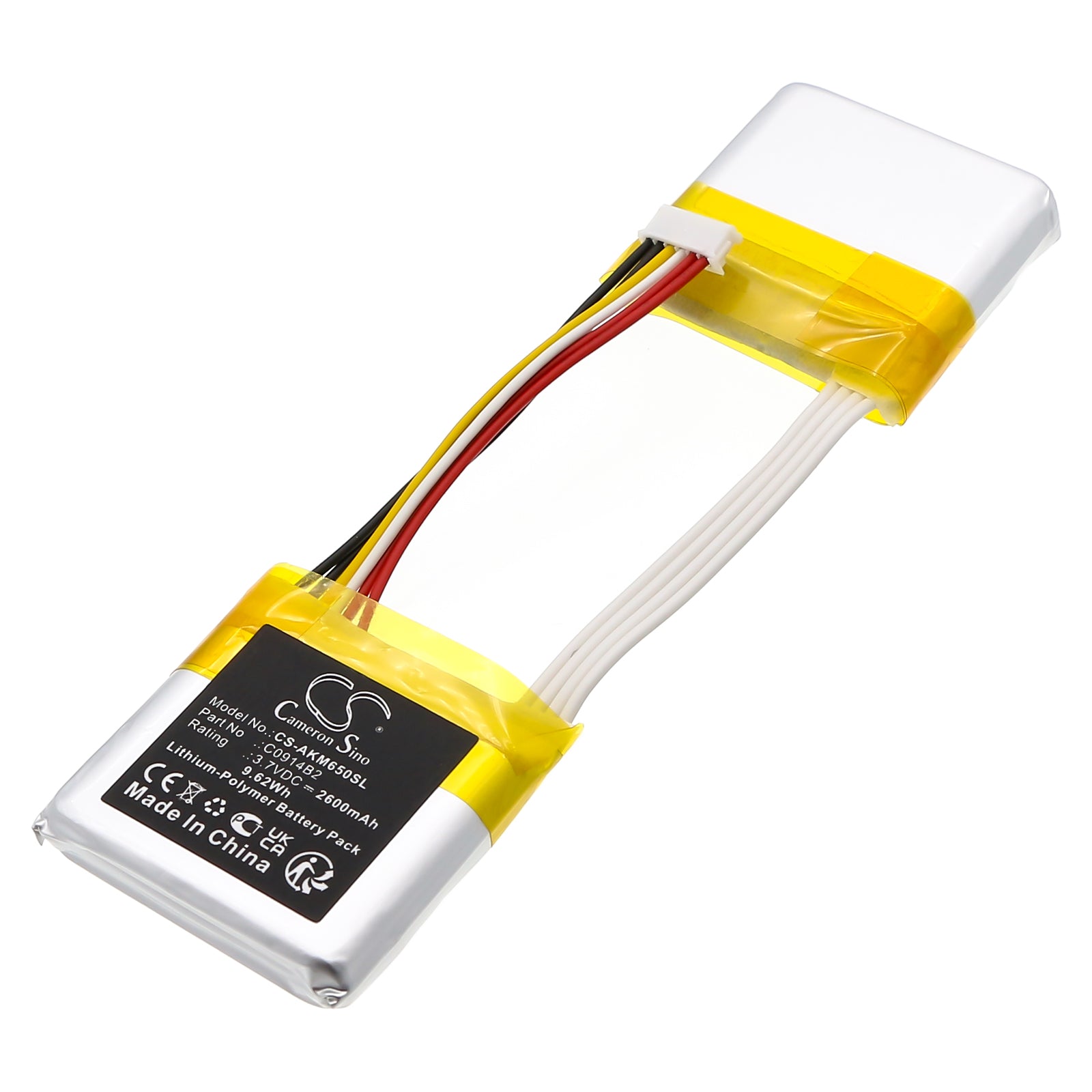 3.7V, Li-Polymer, 2600mAh, Battery fits AnkerWork M650, 9.62Wh Transmitters & Receiver Cameron Sino Technology Limited