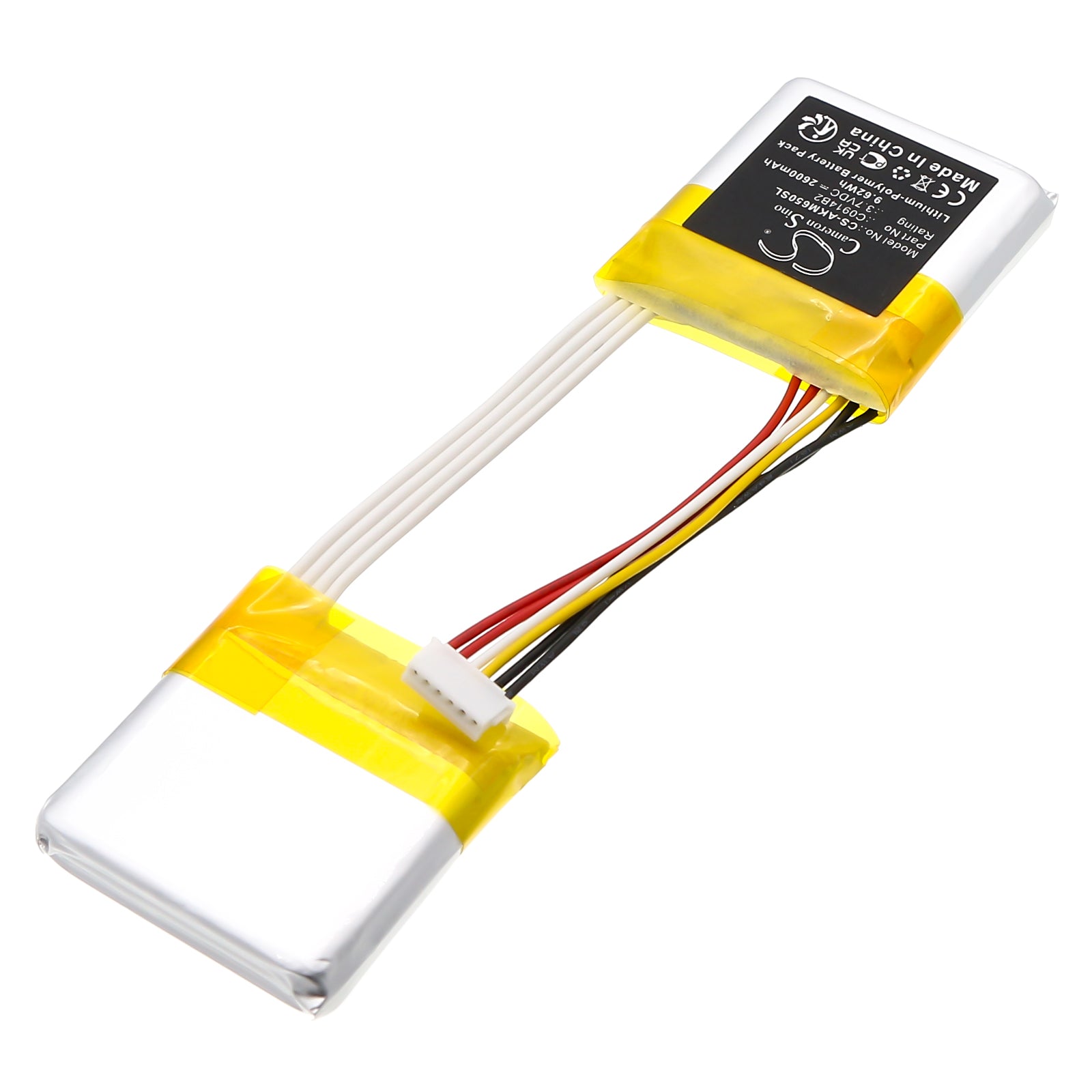 3.7V, Li-Polymer, 2600mAh, Battery fits AnkerWork M650, 9.62Wh Transmitters & Receiver Cameron Sino Technology Limited
