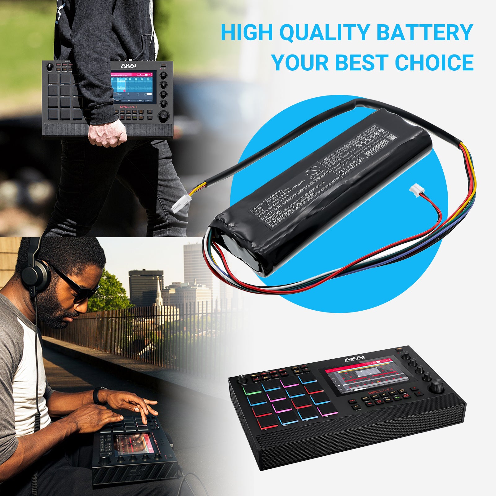 14.4V, Li-ion, 2600mAh, Battery fits Akai LIVE II, MPC Live, 37.44Wh Amplifier Cameron Sino Technology Limited