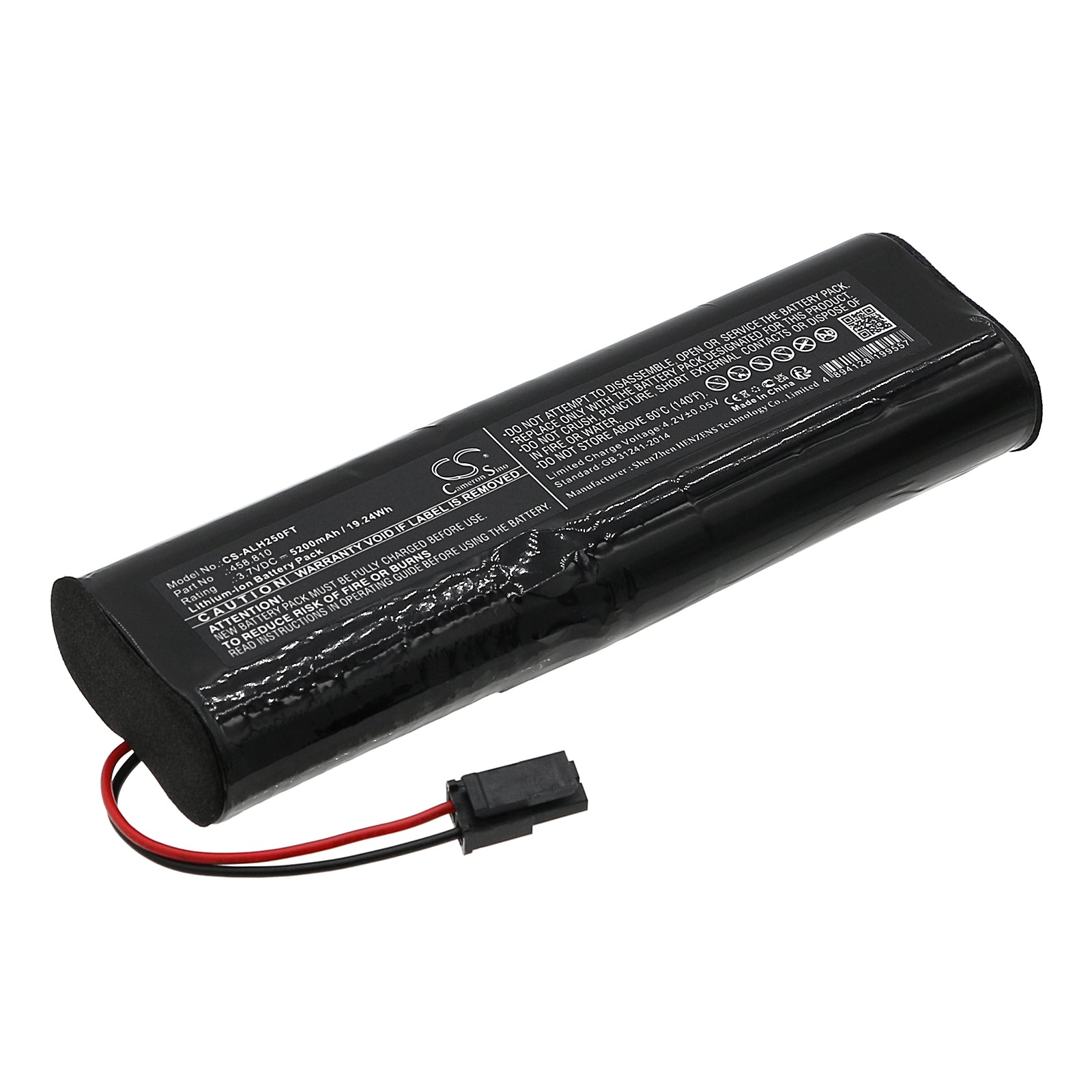 Li-ion, Flashlight Battery fits Acculux Hl25ex Ex, 3.7V, 5200mAh Flashlight Cameron Sino Technology Limited
