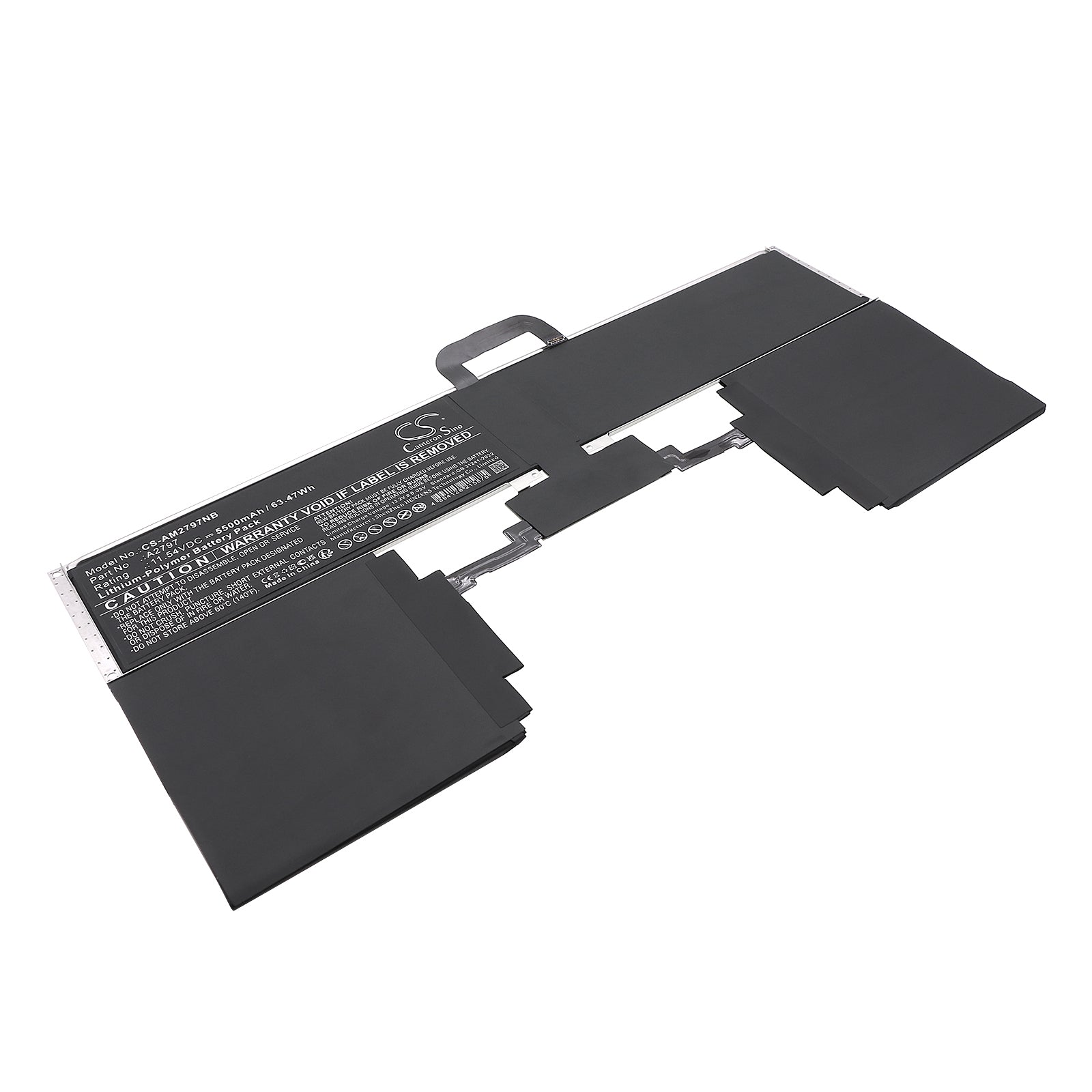 11.54V, Li-Polymer, 5500mAh, Battery fits Apple A2941, MQKP3LL/A, 63.47Wh Notebook, Laptop Cameron Sino Technology Limited