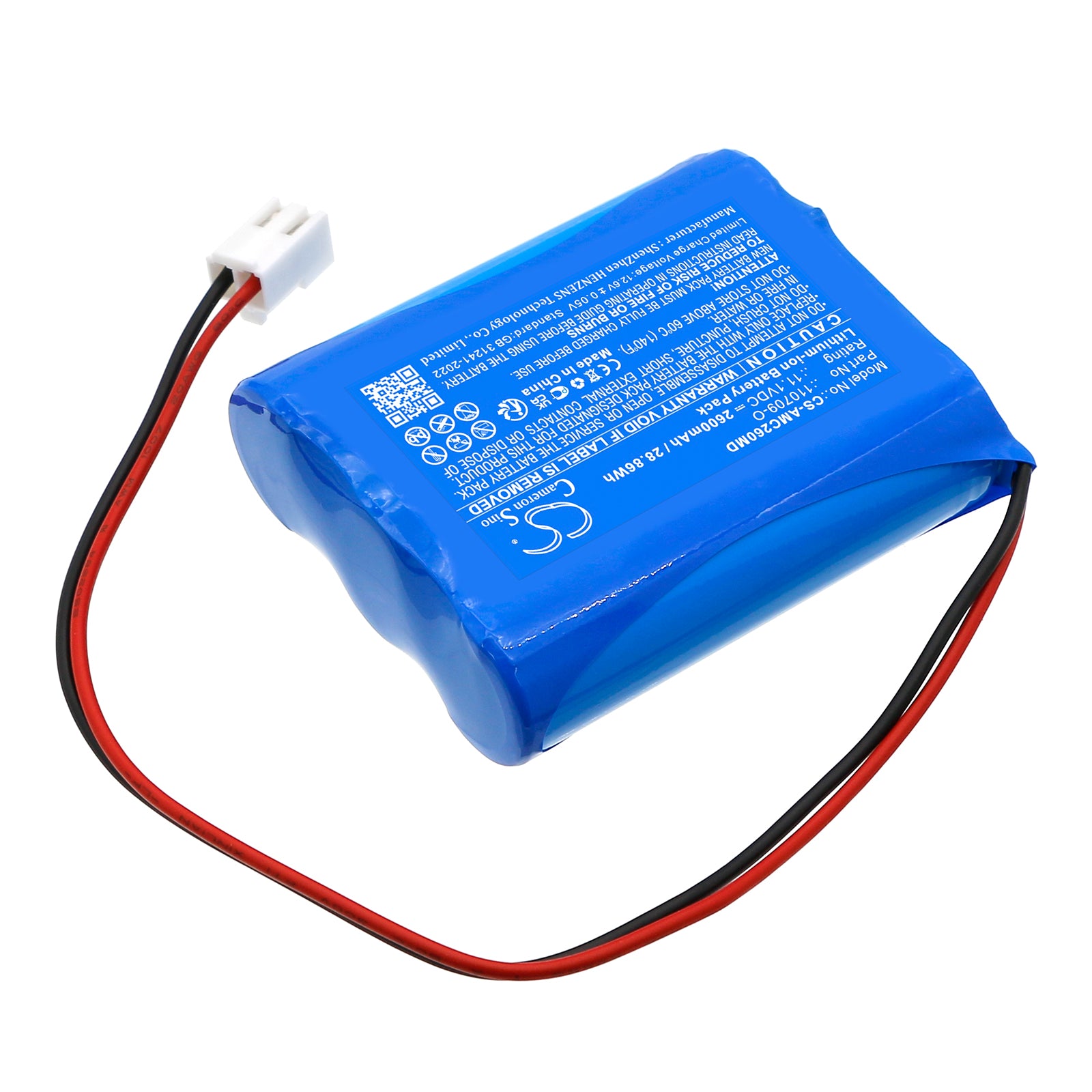 11.1V, Li-ion, 2600mAh, Battery fits Atoms CC26, Carry Care 26, 28.86Wh Medical Cameron Sino Technology Limited