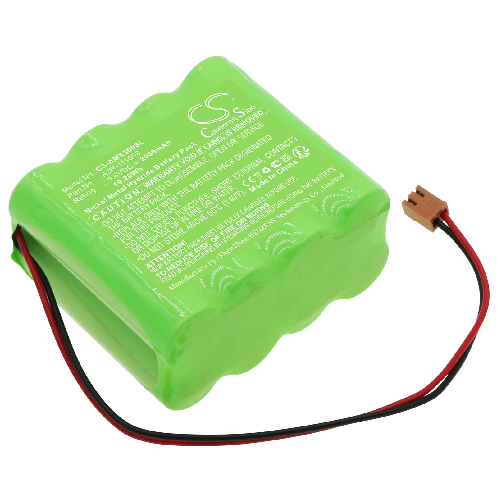 Ni-MH, Time Clock Battery fits Amano Pix3000, Pix-3000, 9.6V, 2000mAh Time Clock Cameron Sino Technology Limited