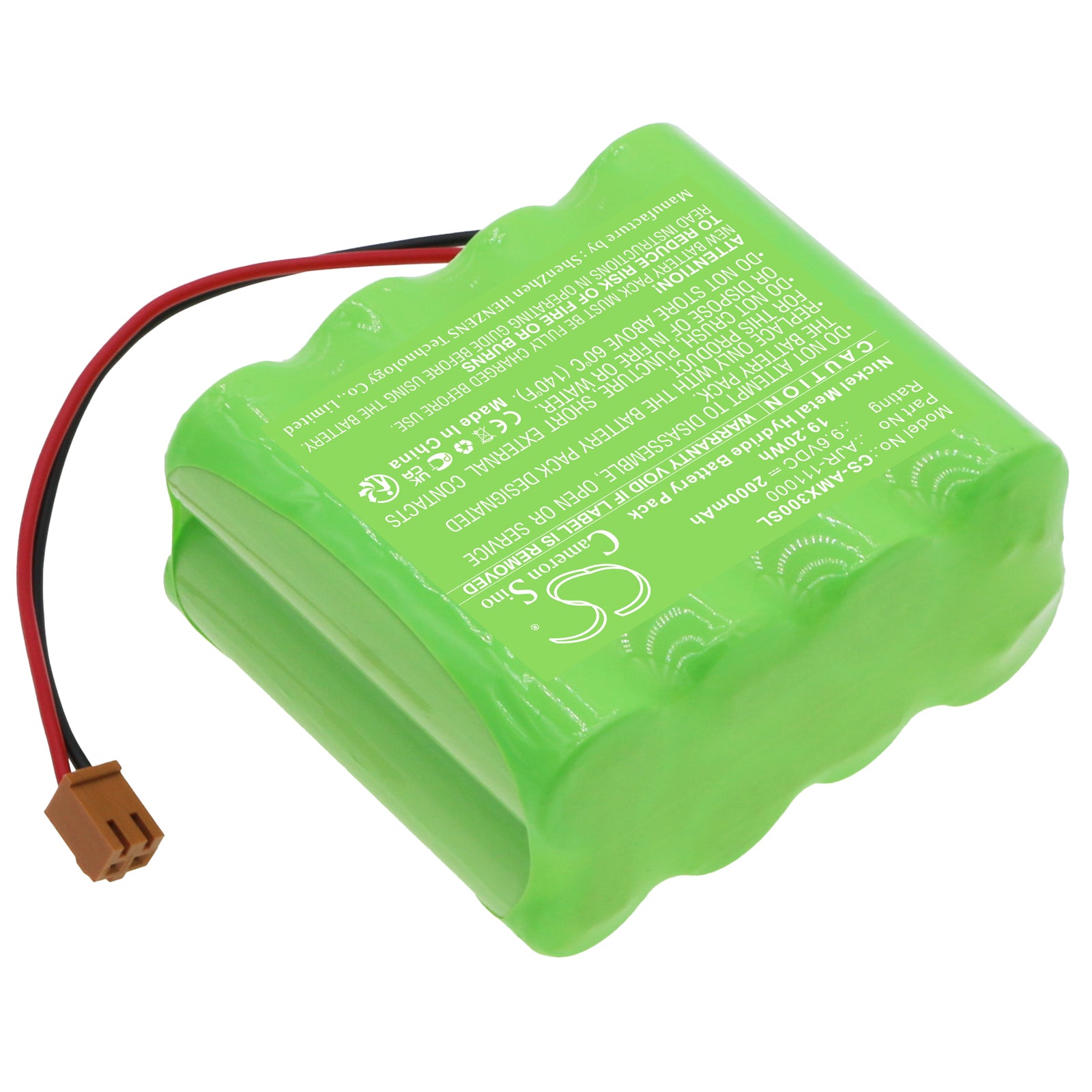 Ni-MH, Time Clock Battery fits Amano Pix3000, Pix-3000, 9.6V, 2000mAh Time Clock Cameron Sino Technology Limited