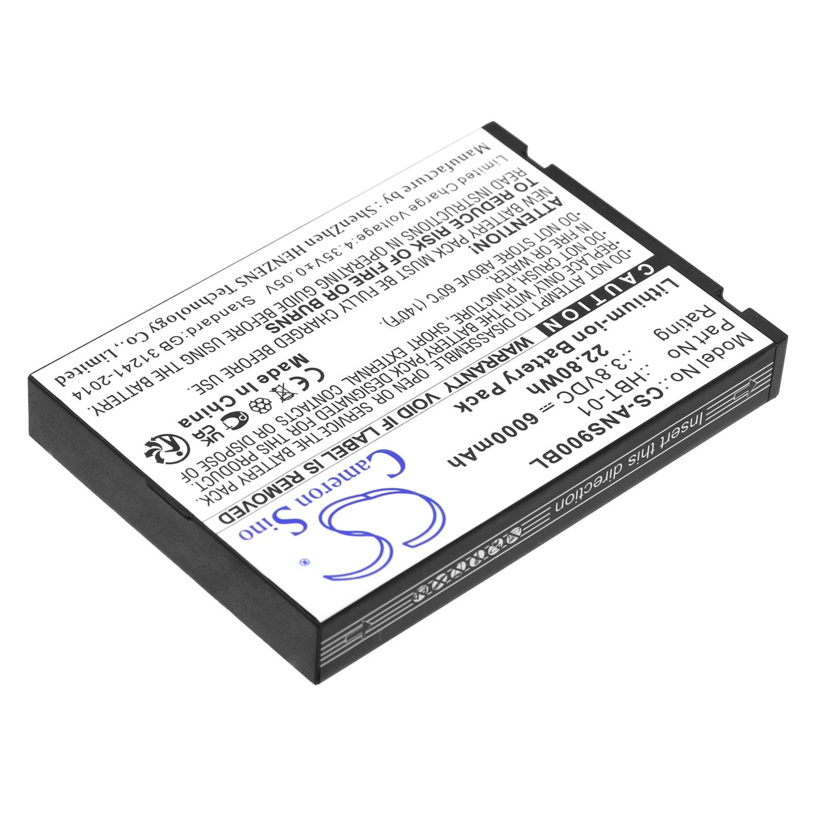Li-ion, Payment Terminal Battery fits Aisino A90, 3.8V, 6000mAh Payment Terminal Cameron Sino Technology Limited