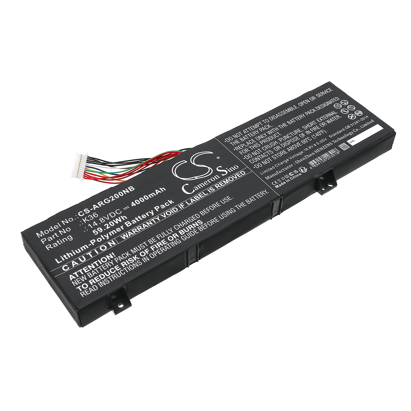 Li-Polymer, Notebook, Laptop Battery fits Bben G16, G16a, 14.8V, 4000mAh Notebook, Laptop Cameron Sino Technology Limited