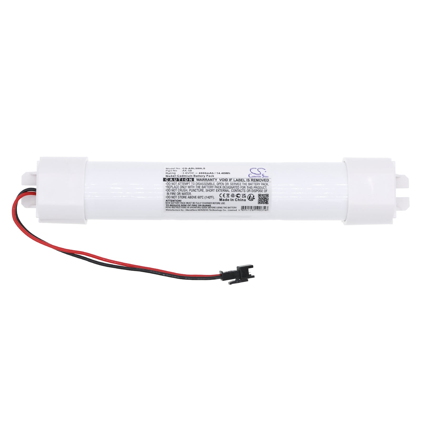 Ni-CD, Emergency Lighting Battery fits Arsel Ak-141, Ak-143, 3.6V, 4000mAh Emergency Lighting Cameron Sino Technology Limited