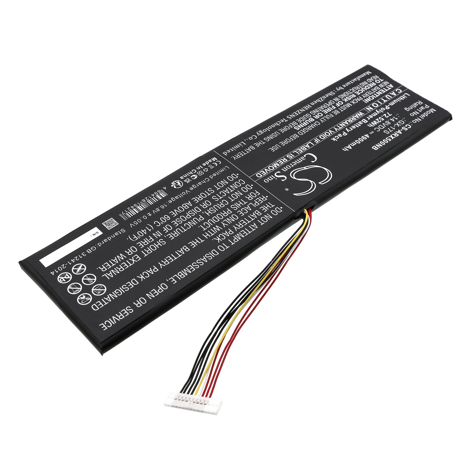 Li-Polymer, Notebook, Laptop Battery fits Gigabyte Aorus X3, Aorus X3 Plus V3, 14.8V, 4900mAh Notebook, Laptop Cameron Sino Technology Limited
