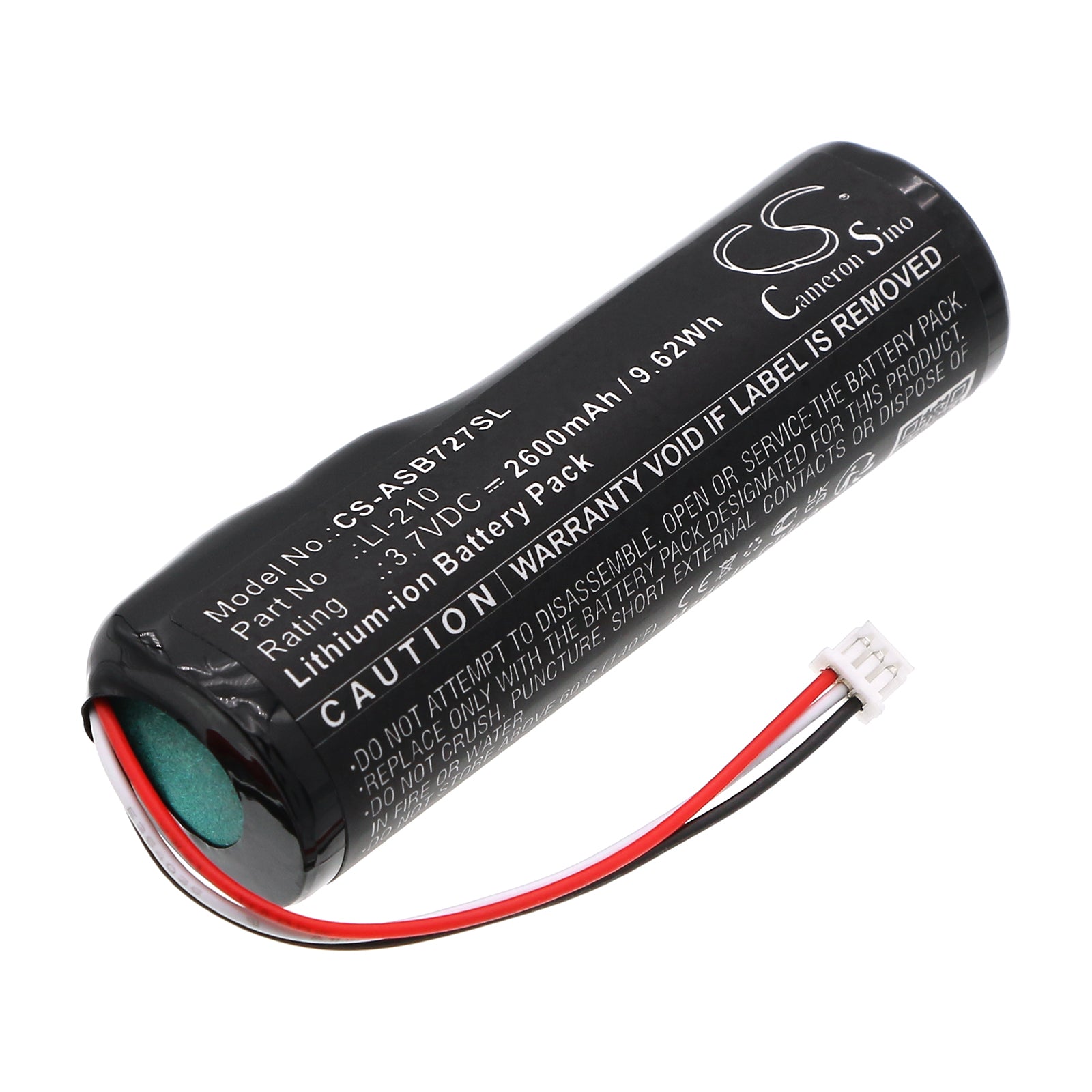 3.7V, Li-ion, 2600mAh, Battery fits Audio-Technica AT-SB727, AUATSB727, 9.62Wh Speaker Cameron Sino Technology Limited