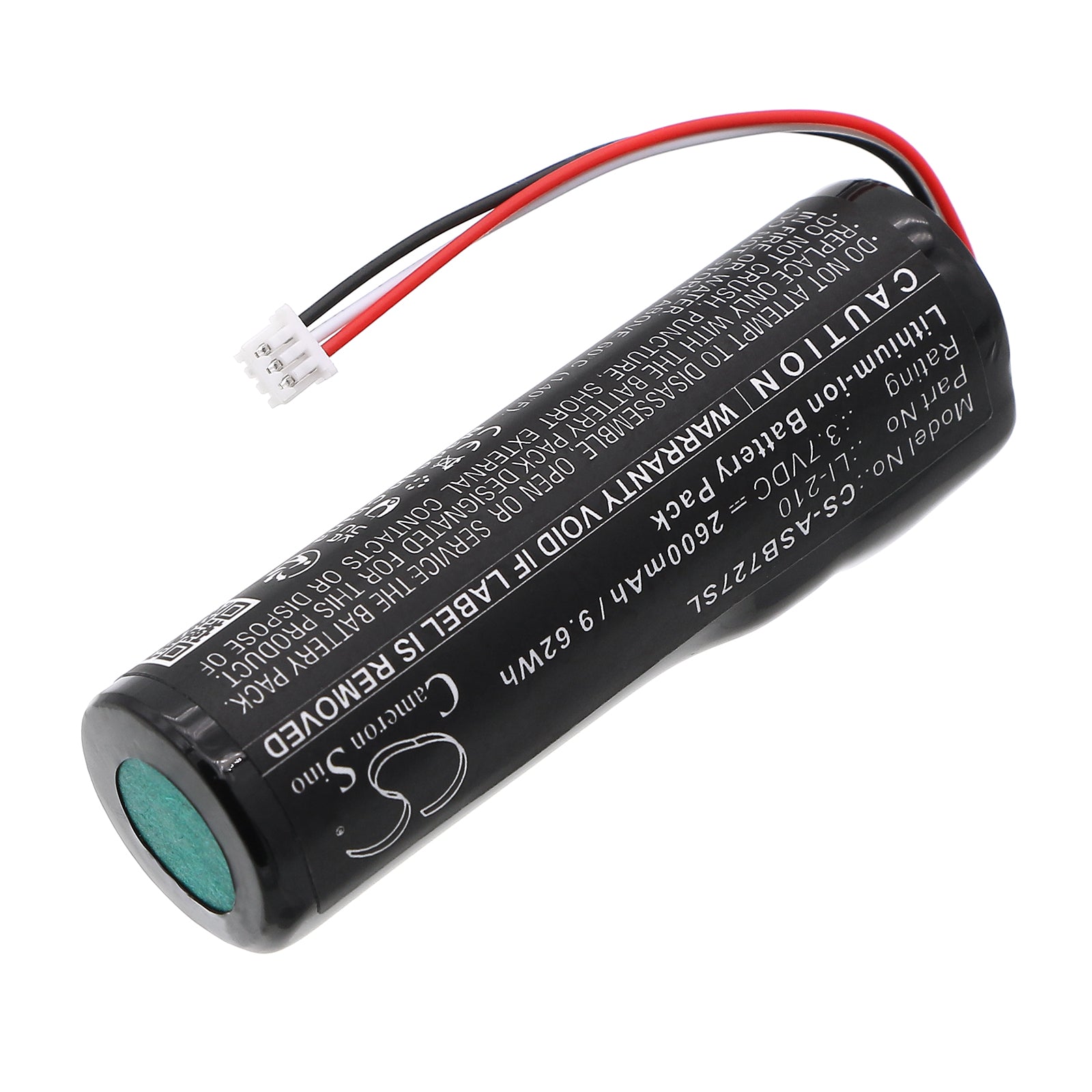 3.7V, Li-ion, 2600mAh, Battery fits Audio-Technica AT-SB727, AUATSB727, 9.62Wh Speaker Cameron Sino Technology Limited