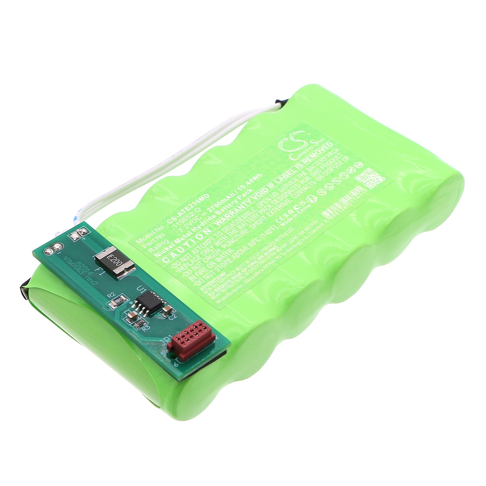 7.2V, Ni-MH, 2700mAh, Battery fits Aitecs 2016 Syringe Pump, 19.44Wh Medical Cameron Sino Technology Limited