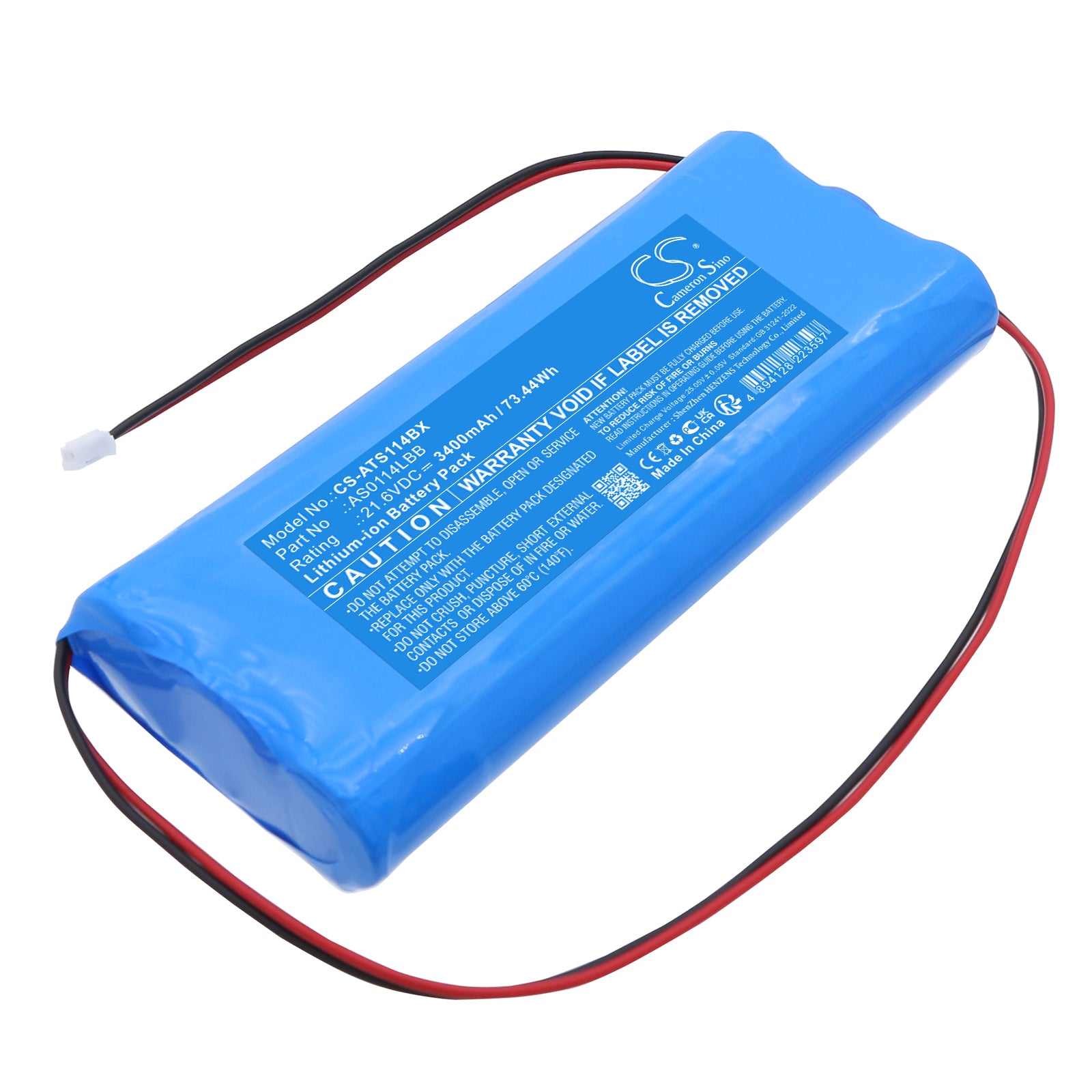 21.6V, Li-ion, 3400mAh, Battery fits Autoslide MultiDrive, Multidrive sliding, 73.44Wh Automatic Doors Cameron Sino Technology Limited