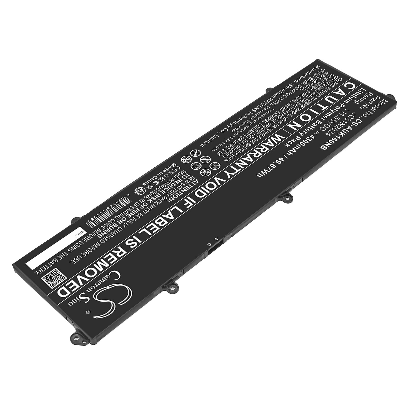 11.55V, Li-Polymer, 4300mAh, Battery fits Asus VivoBook 16X K3605VC, VivoBook 16X K3605VC-AS96, 49.67Wh Notebook, Laptop Cameron Sino Technology Limited