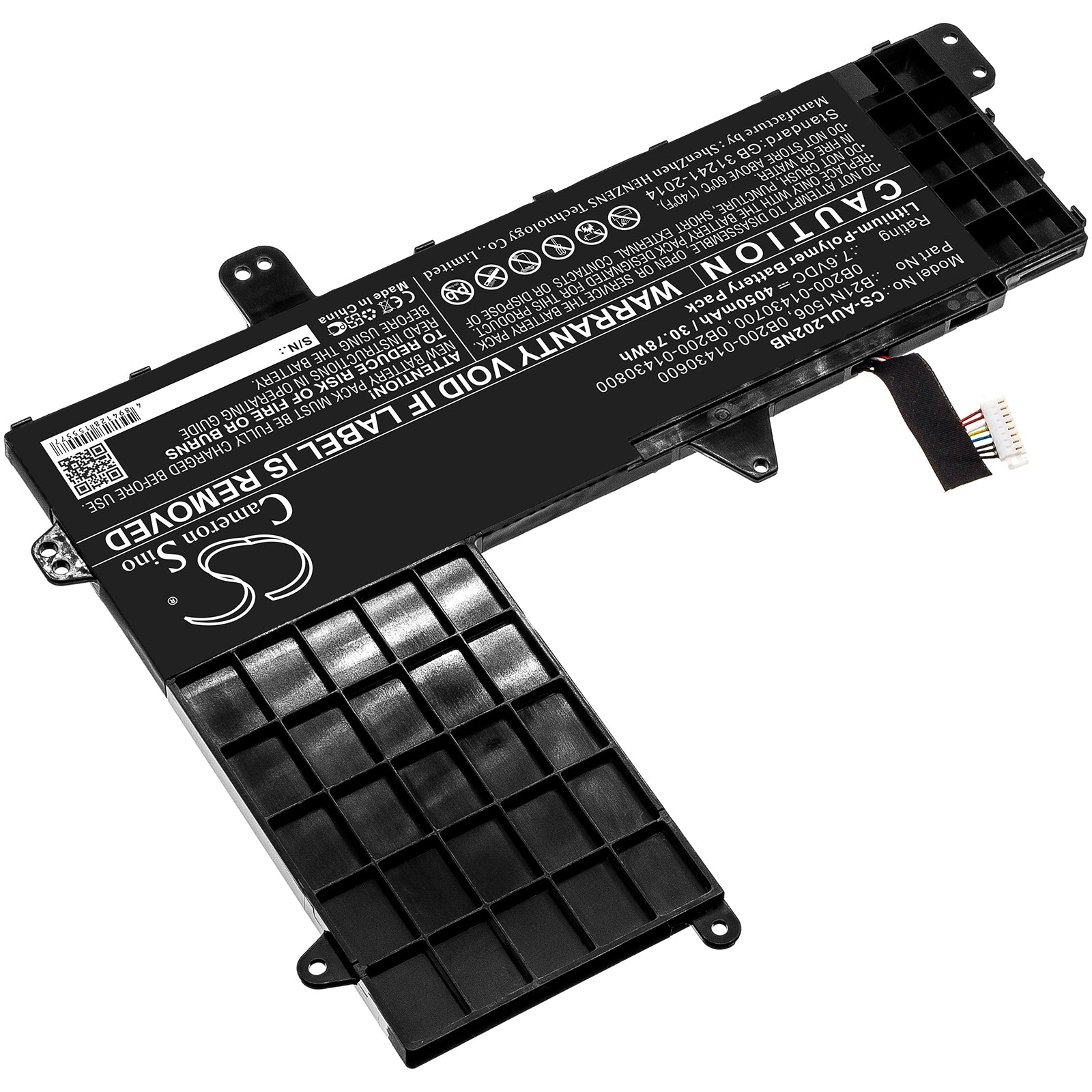 Li-Polymer, Notebook, Laptop Battery fits Asus E502na-2a, E502na-2b, 7.6V, 4050mAh CS-AUL202NB Notebook, Laptop Cameron Sino Technology Limited