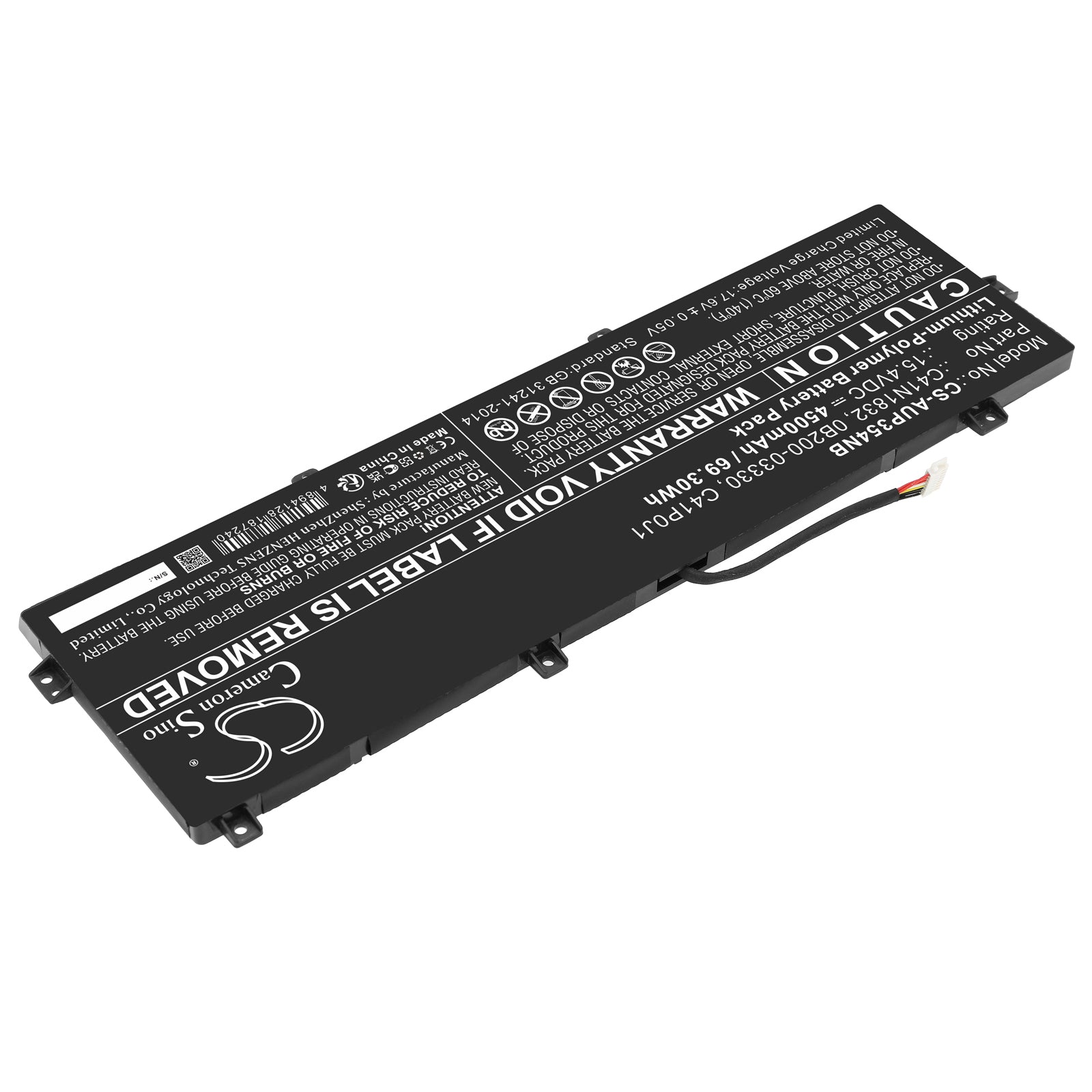 Li-Polymer, Notebook, Laptop Battery fits Asus P3540fb, P3540fb-bq0033, 15.4V, 4500mAh Notebook, Laptop Cameron Sino Technology Limited