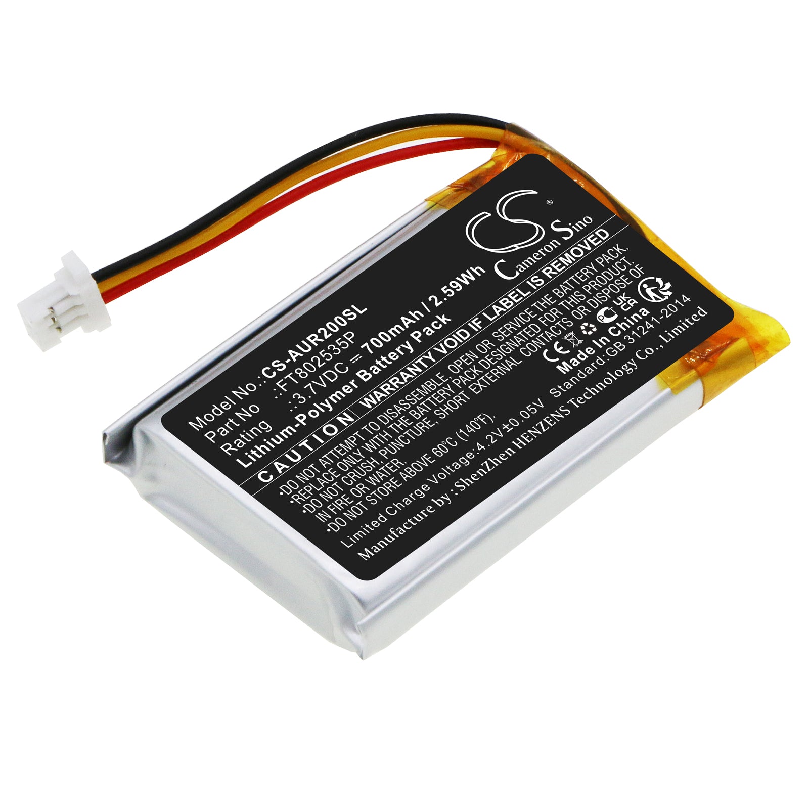 Li-Polymer, Keyboard,Mouse Battery fits Asus Rog Strix Impact Ii, 3.7V, 700mAh Keyboard,Mouse Cameron Sino Technology Limited